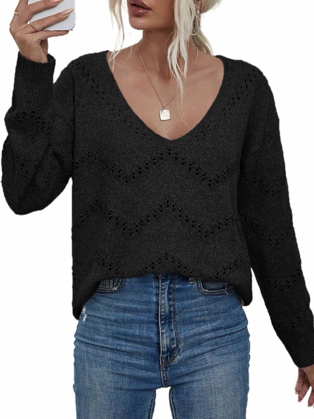 Black medium light weight sweater